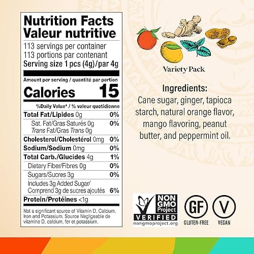 Chimes Ginger Chews 1lb Variety Bag