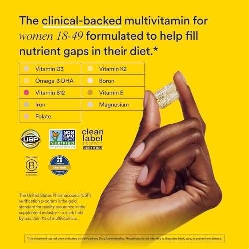 Ritual Women’s 18+ Daily Multivitamin - Key Essential Vitamins and Minerals to Support Energy, Heart, Bone, Brain Health* - Clinical Backed - Vegan - USP Verified - Mint - 60 Capsules - 30 Servings