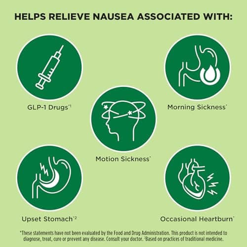 From the Makers of Dramamine, Advanced Herbals Ginger Chews for Nausea Relief, Morning Sickness Relief & Motion Sickness Relief During Travel, Lemon-Honey, 20 Count