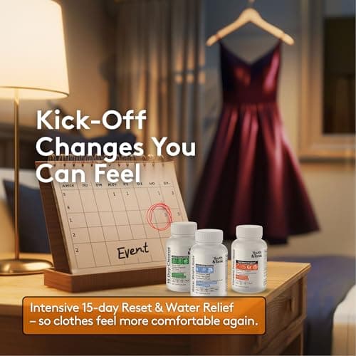 Youth & Tonic 3pk Detox Cleanse Kick-Off - Colon Cleanser & Water Loss Support - 15 Day Weight Management for Bloating & Water Retention Relief, Body, Gut & Colon Cleanse - 90 Capsules for Women & Men