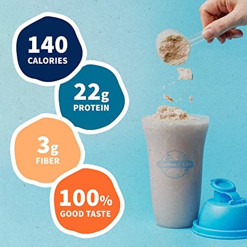 Garden of Life Organic Vegan Protein Powder, Plant Based & BCAAs, Organic Protein Powder with Probiotics & Enzymes, Non-GMO, Gluten-Free Lactose Free, Vanilla Chai, 1.2 LB