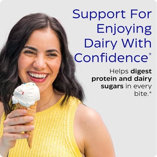 Enzymedica DairyAssist Digestive Enzymes for Men & Women - Lactose Intolerance Support Supplement with Lactase Enzyme, Breaks Down Milk & Dairy, Helps Reduce Gas & Bloating, Gluten Free - 30 Capsules