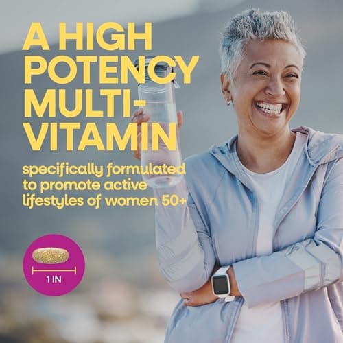 Nature's Way Alive! Ultra Potency Multivitamin for Women 50 Plus, Complete High Potency Formula with Vitamin D3, C, E, Methylated B12, Supports, Heart, Brain, and Bone Health*, 60 Tablets