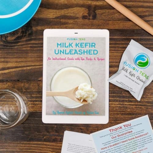 1 TBSP Milk Kefir Grains and eBook "Milk Kefir Unleashed by Thomas Egbert" - Fresh Live Active Probiotic Starter Cultures - Fusion Teas