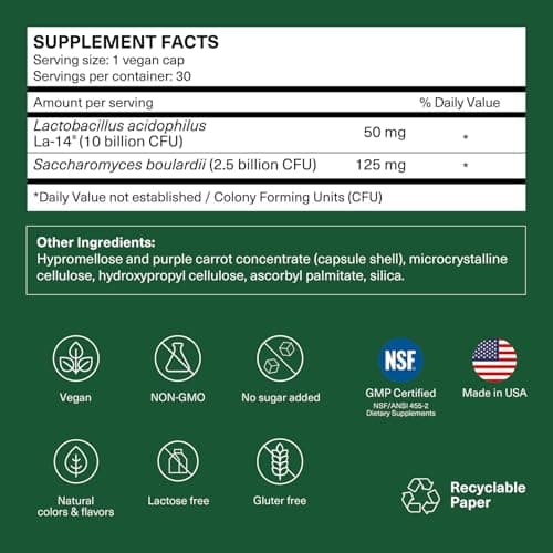 TRAVELSANA Travel Probiotics for Digestive Health, Immune Support & Occasional Traveler’s Diarrhea | Probiotics for Gut Health | Travel Essentials Supplement | Gut Protector | 30 Vegan Caps