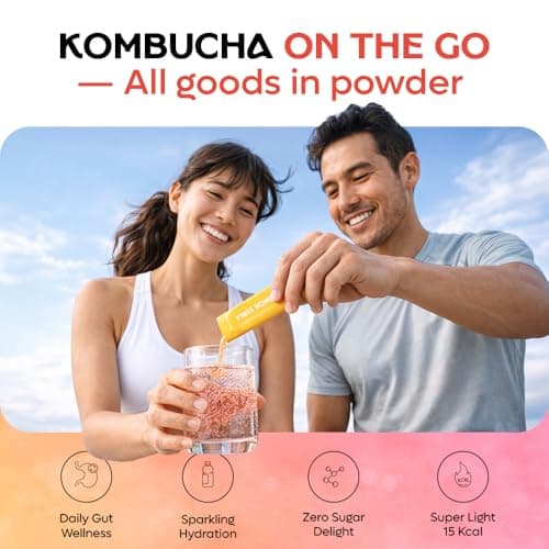 DALAMHARI Kombucha Powder Packets | Variety Pack 21T | Sparkling Probiotic Kombucha Drink for Gut Health Ade Powder Packets Soda | Kombucha Tea Flavoring Synergy with Oriental Remedy Adaptogen Superfruit Fermented Foods