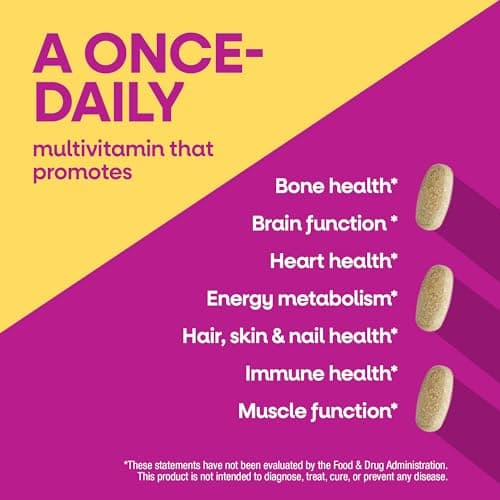 Nature's Way Alive! Ultra Potency Multivitamin for Women 50 Plus, Complete High Potency Formula with Vitamin D3, C, E, Methylated B12, Supports, Heart, Brain, and Bone Health*, 60 Tablets