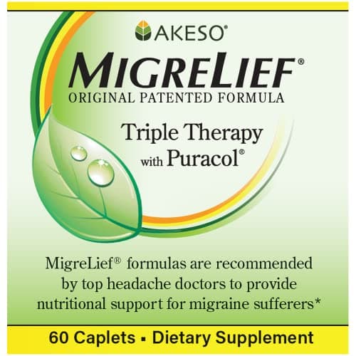 Nutritional Support & Comfort Kit for Migraine Sufferers - MigreLief Original Daily Triple Therapy Formula, Plus MigreLief Comfort Stick Essential Oils Roll-On (10ml) - 1 Month Supply.