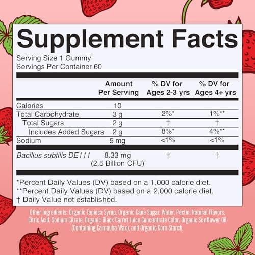 MaryRuth Organics Kids Probiotics for Digestive Health | USDA Probiotic Gummies | 2 Month Supply | Kids Probiotics | Immune Support | Gut Health Supplement | Vegan | Non-GMO | Gluten Free | 60 Count