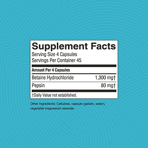 Nature's Sunshine PDA Combination, 180 Capsules | Hydrochloric Acid and Pepsin Supplement That Helps Break Down Proteins in the Digestive Tract