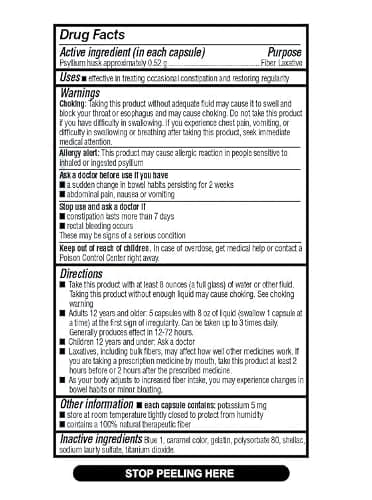 Quality Choice Daily Fiber Capsules for Regularity, 160 Count