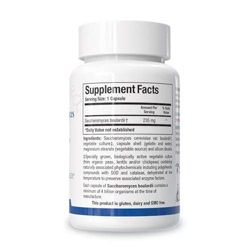 Biotics Research Saccharomyces boulardii Probiotics Supplement - 235 mg/Serving- Supports GI Health Microbial Balance, Healthy Immune & Pathway Responses - Dairy-Free, Temperature-Stable - 60 Capsules