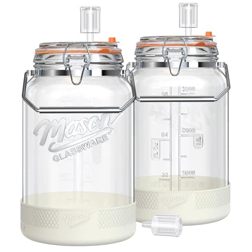 Słoiki do fermentacji 1 galon z airlock – Qianfenie (2 szt.)