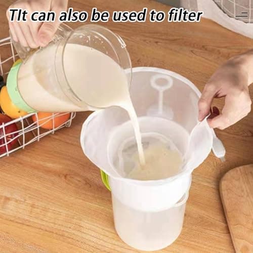 Daneohm 3PCS Organic Cotton Cheesecloth Bags - Reusable Straining Bags for Nut Milk, Soy Milk, Dumpling Fillings, and More