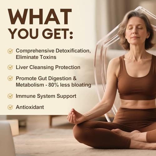 Totaria 2000MG All-in-1 Detox Binder, Activated Charcoal, Zeolite, Bentonite Clay, Alpha Lipoic Acid, 7-Layer Detox & Cleanse Supplement, Liver & Gut Support, 120 Counts