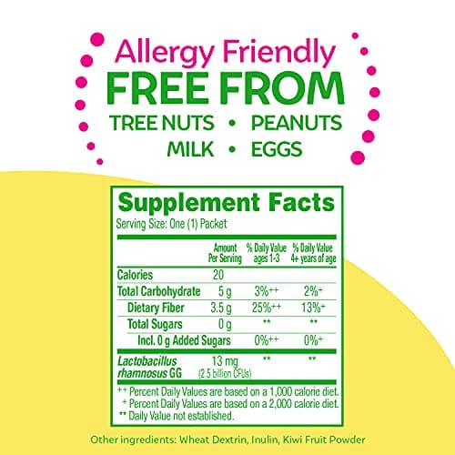 Culturelle Kids Probiotic + Fiber Packets (Ages 3+) - 24 Count - Digestive Health & Immune Support - Helps Restore Regularity (Packaging may vary)