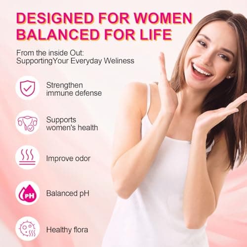 BIGBIO Feminine Probiotics Gummies, Slippery Elm for Women, Vaginal Health Supplement for pH Balance, Odor Control, Yeast Balance, Flora Immune Support, Suagr-Free, Veagn, Pineapple Flavor, 60 Count