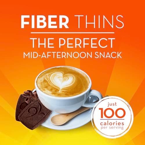 Metamucil, Fiber Thins, Daily Psyllium Husk Fiber Supplement, Supports Digestive Health and Satisfies Hunger, Chocolate Flavor, 48 Total Servings (4 Packs of 12)