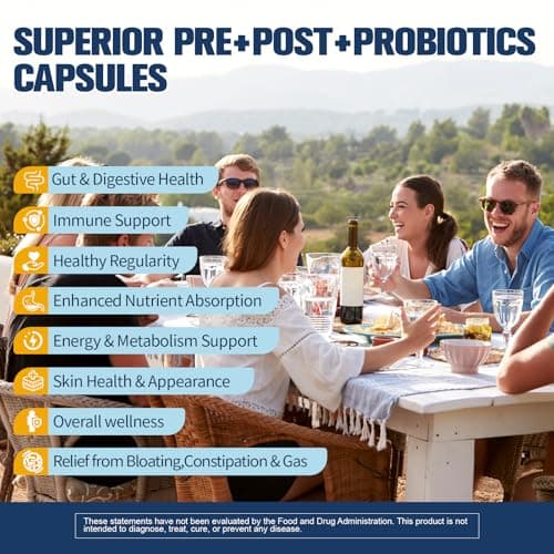 Totaria (2 Packs) 5-in-1 Probiotic Prebiotic & Postbiotic for Women Men, 60 Billion CFU 24 Strains w/Digestive Enzymes, Slippery Elm, Daily Complete Gut Health, Digestive & Immune Support